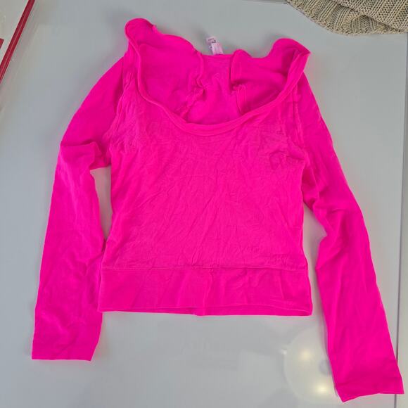 Spanx Long Sleeve Arm Tights Layering Hi-Pink Color Women's Size 1X/2X New - Picture 3 of 3